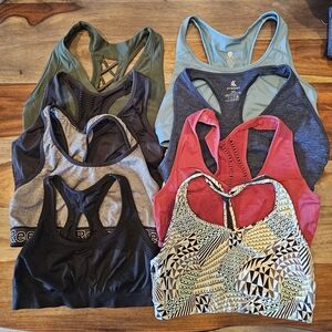 Women's Sports Bra Collection - Black, Gray, Red, Green